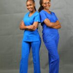 Infinity Scrubs Uniforms - Royal blue and Galaxy blue infinity Scrubs